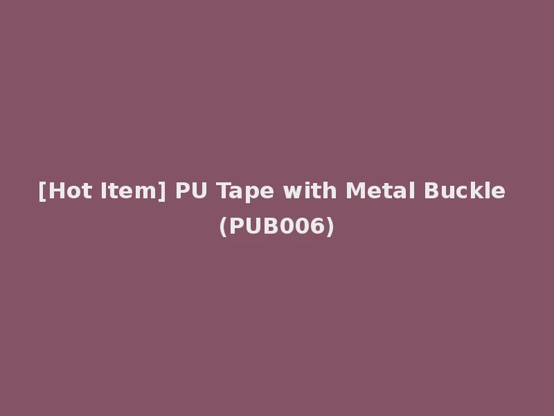 [Hot Item] PU Tape with Metal Buckle (PUB006)