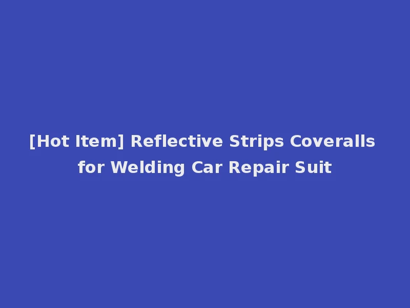 [Hot Item] Reflective Strips Coveralls for Welding Car Repair Suit
