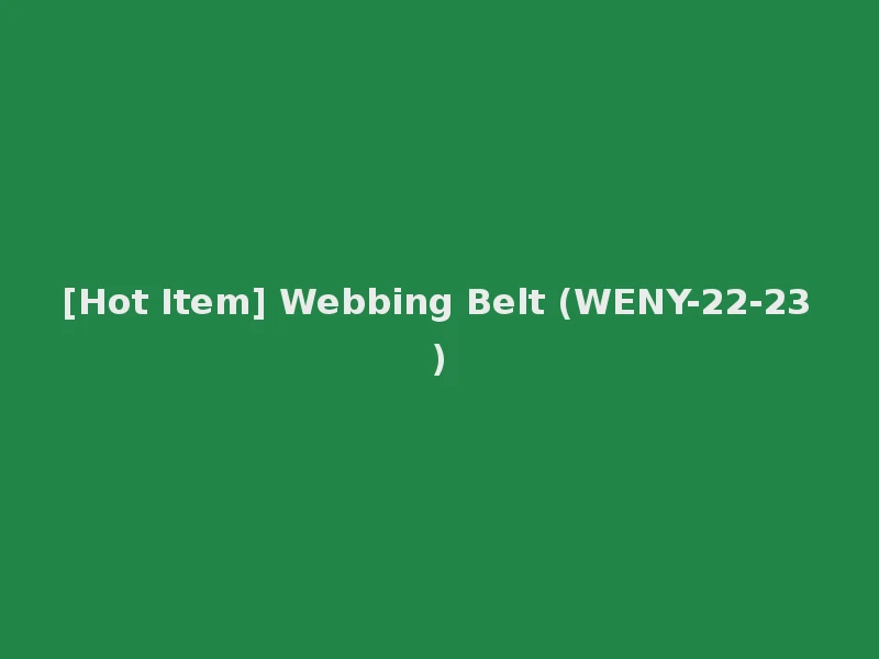 [Hot Item] Webbing Belt (WENY-22-23)