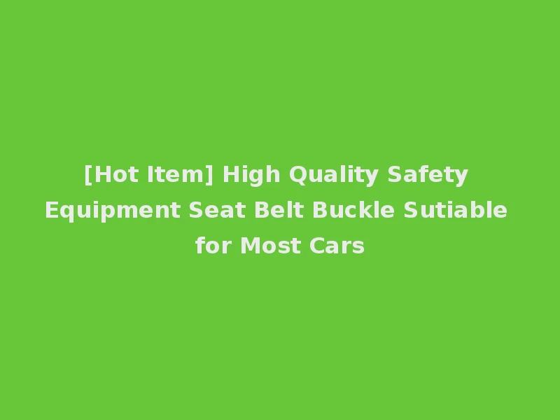 [Hot Item] High Quality Safety Equipment Seat Belt Buckle Sutiable for Most Cars