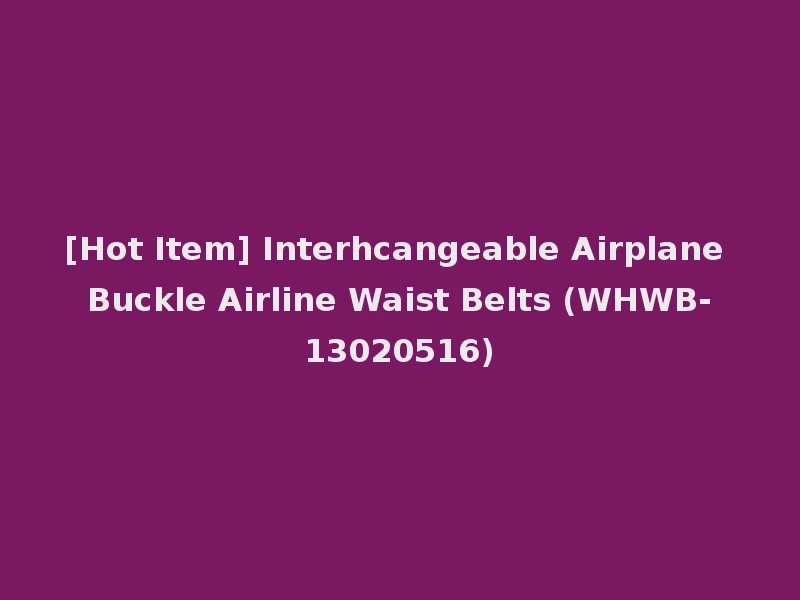 [Hot Item] Interhcangeable Airplane Buckle Airline Waist Belts (WHWB-13020516)