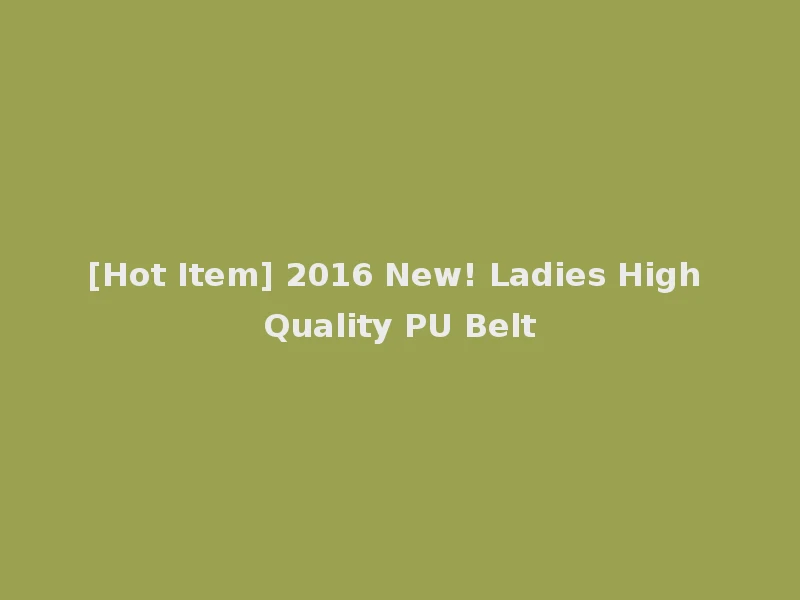 [Hot Item] 2016 New! Ladies High Quality PU Belt