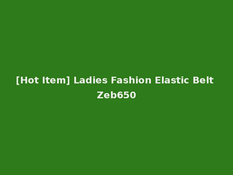 [Hot Item] Ladies Fashion Elastic Belt Zeb650