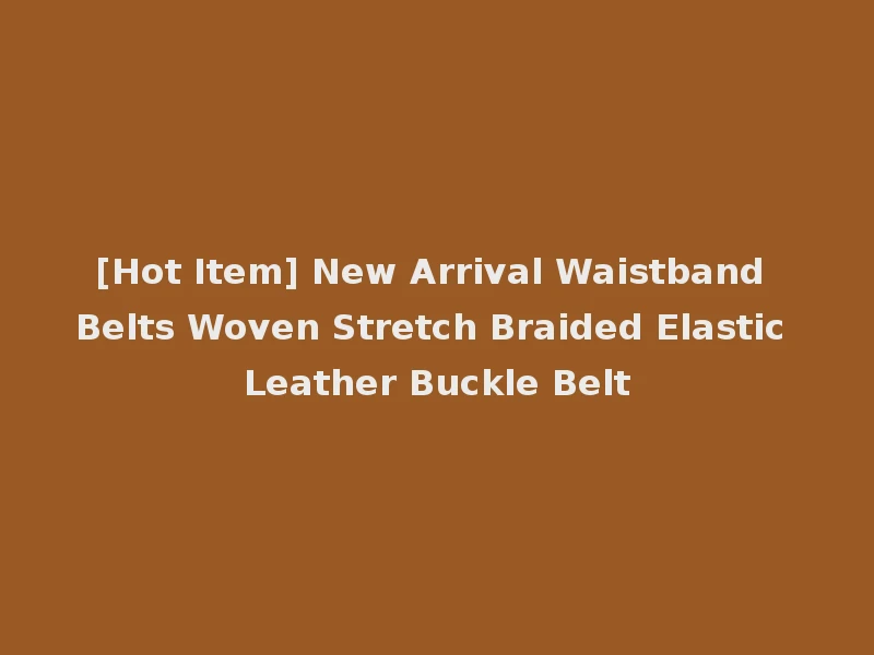 [Hot Item] New Arrival Waistband Belts Woven Stretch Braided Elastic Leather Buckle Belt