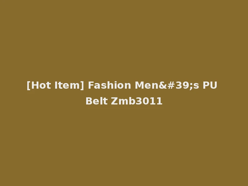 [Hot Item] Fashion Men's PU Belt Zmb3011