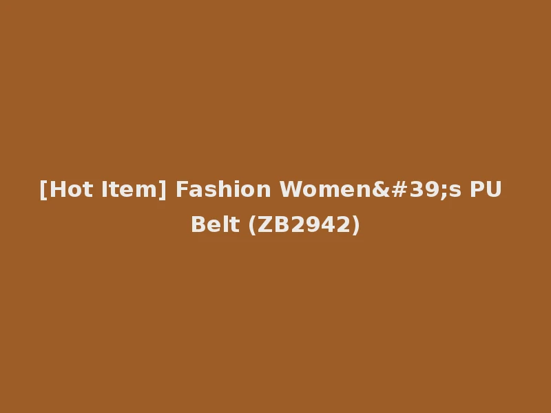 [Hot Item] Fashion Women's PU Belt (ZB2942)