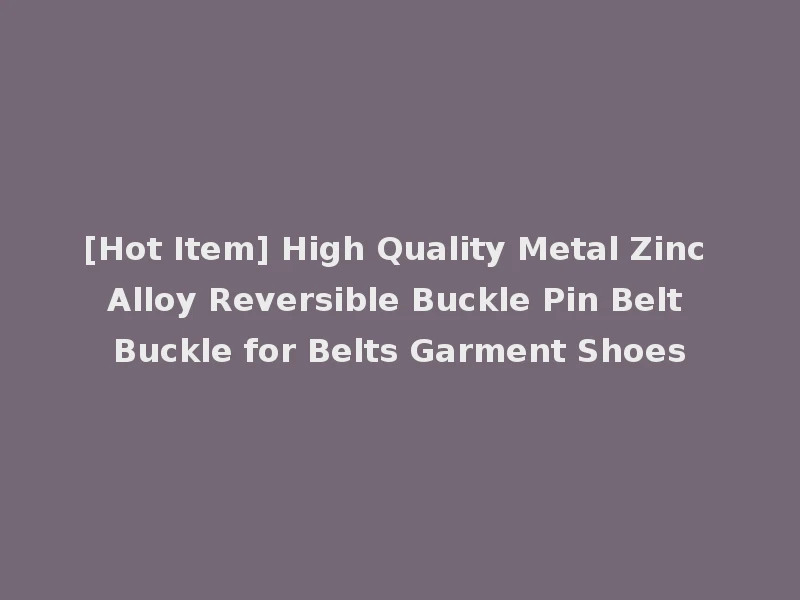 [Hot Item] High Quality Metal Zinc Alloy Reversible Buckle Pin Belt Buckle for Belts Garment Shoes