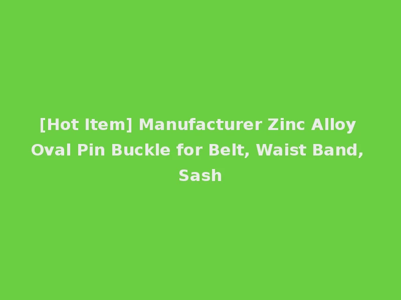 [Hot Item] Manufacturer Zinc Alloy Oval Pin Buckle for Belt, Waist Band, Sash