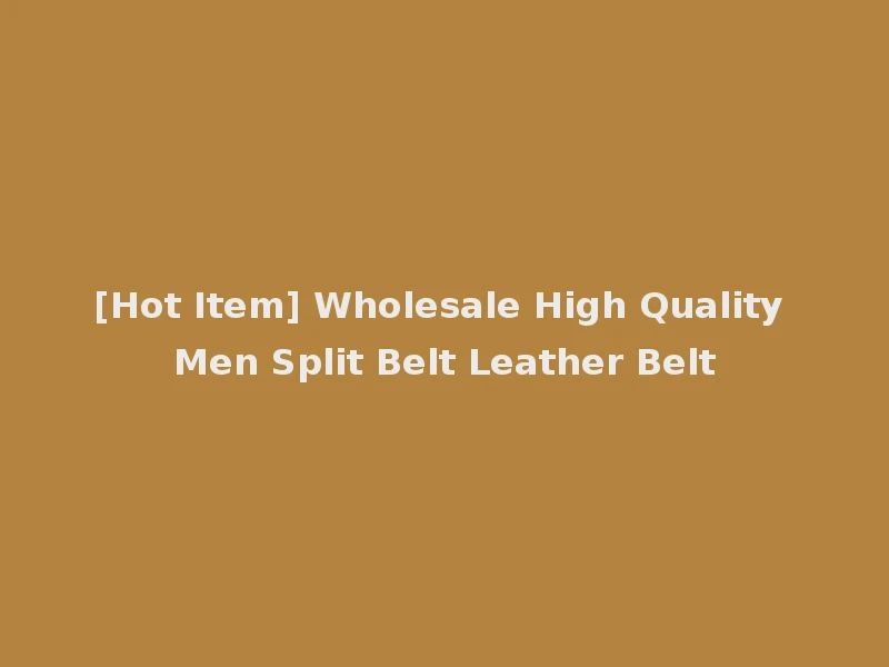 [Hot Item] Wholesale High Quality Men Split Belt Leather Belt
