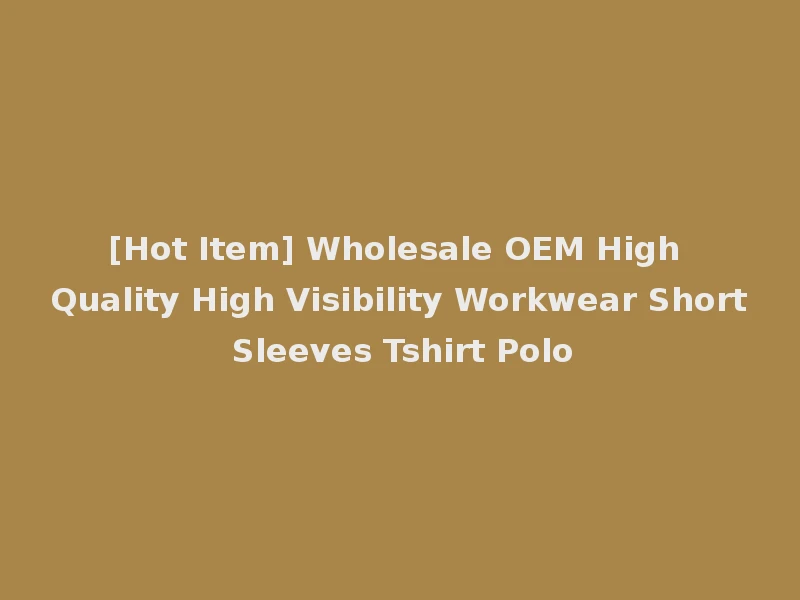 [Hot Item] Wholesale OEM High Quality High Visibility Workwear Short Sleeves Tshirt Polo