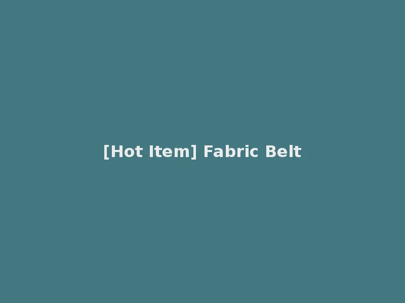 [Hot Item] Fabric Belt