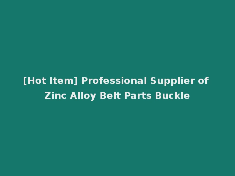 [Hot Item] Professional Supplier of Zinc Alloy Belt Parts Buckle