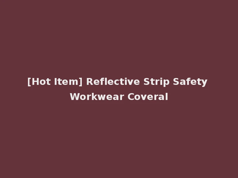 [Hot Item] Reflective Strip Safety Workwear Coveral
