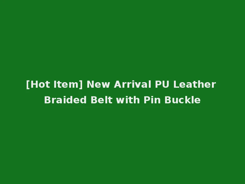 [Hot Item] New Arrival PU Leather Braided Belt with Pin Buckle