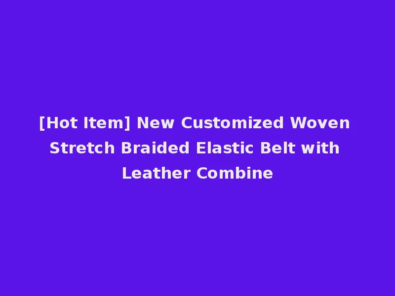 [Hot Item] New Customized Woven Stretch Braided Elastic Belt with Leather Combine