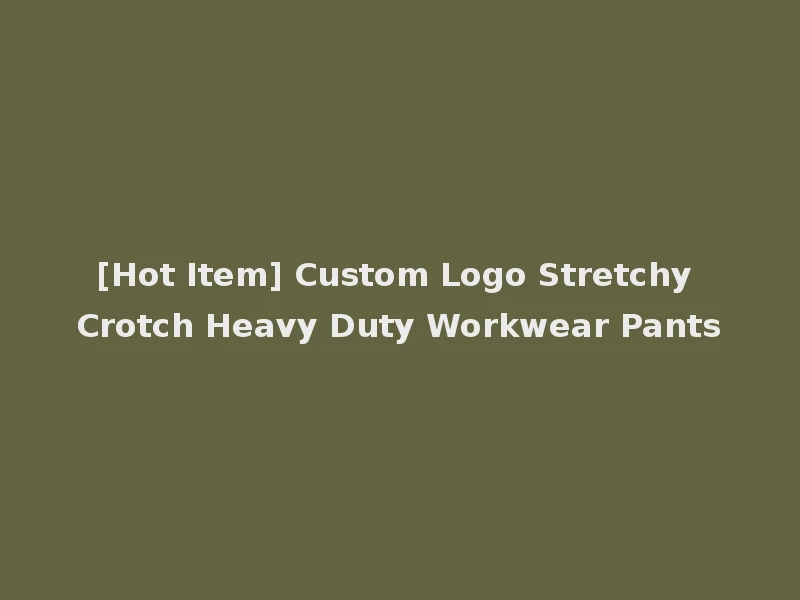 [Hot Item] Custom Logo Stretchy Crotch Heavy Duty Workwear Pants