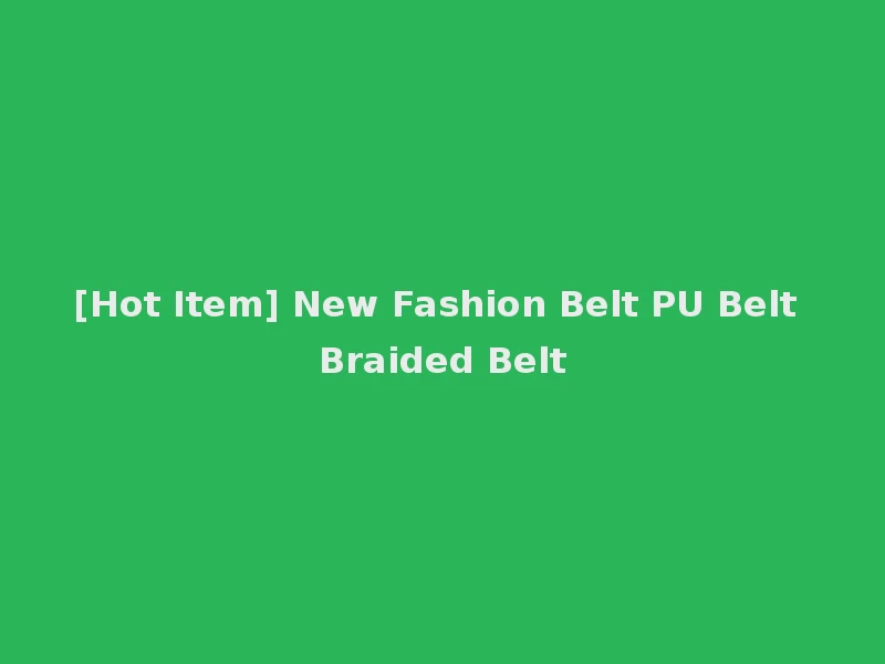 [Hot Item] New Fashion Belt PU Belt Braided Belt