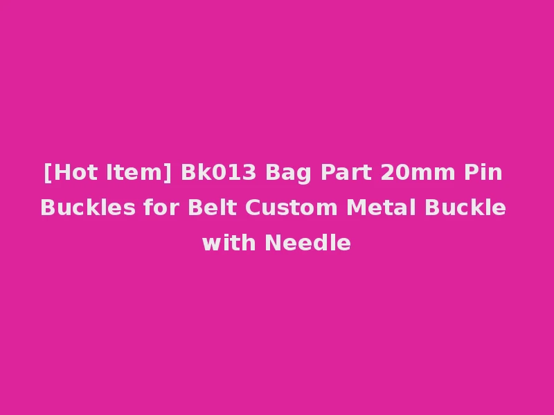 [Hot Item] Bk013 Bag Part 20mm Pin Buckles for Belt Custom Metal Buckle with Needle