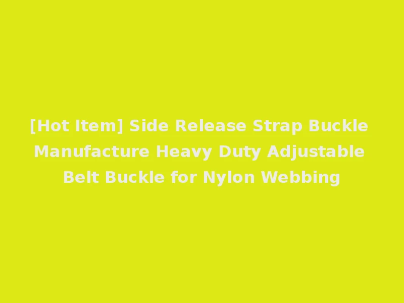 [Hot Item] Side Release Strap Buckle Manufacture Heavy Duty Adjustable Belt Buckle for Nylon Webbing