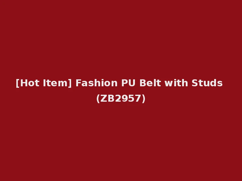 [Hot Item] Fashion PU Belt with Studs (ZB2957)