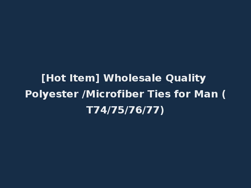 [Hot Item] Wholesale Quality Polyester /Microfiber Ties for Man (T74/75/76/77)