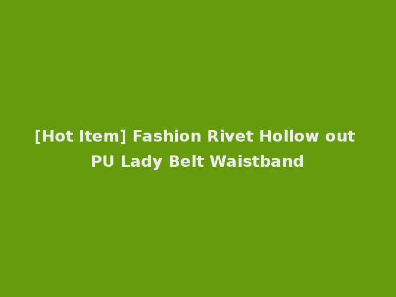[Hot Item] Fashion Rivet Hollow out PU Lady Belt Waistband