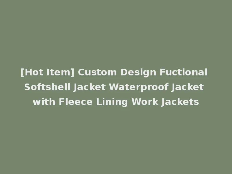 [Hot Item] Custom Design Fuctional Softshell Jacket Waterproof Jacket with Fleece Lining Work Jackets