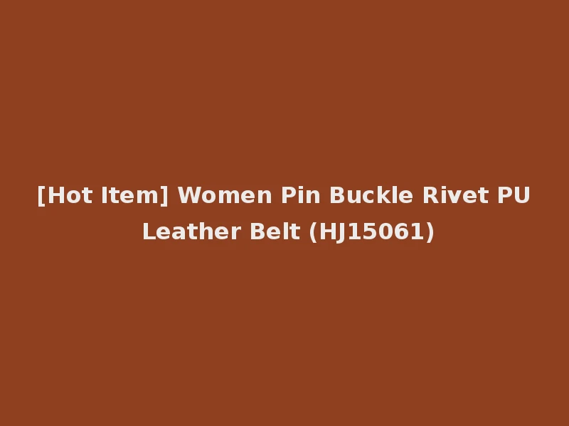 [Hot Item] Women Pin Buckle Rivet PU Leather Belt (HJ15061)