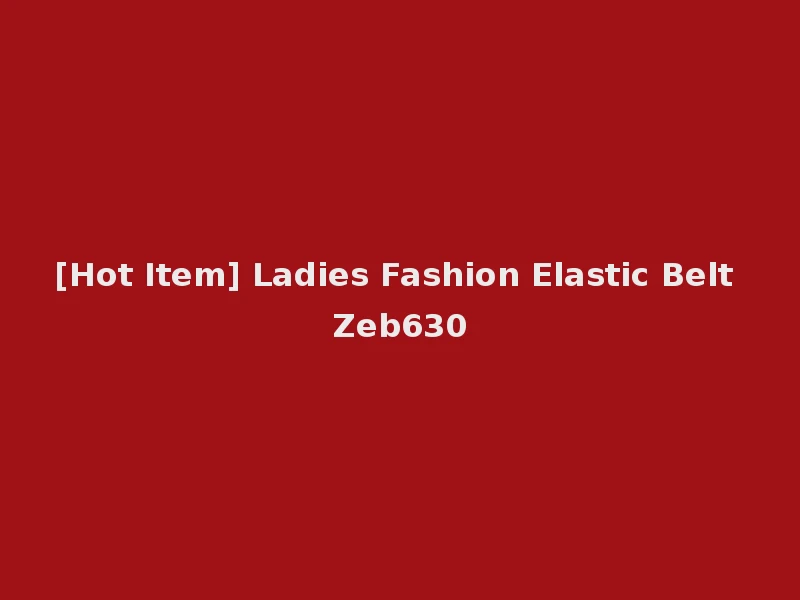 [Hot Item] Ladies Fashion Elastic Belt Zeb630