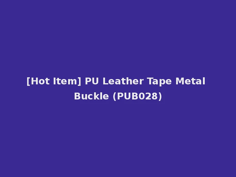[Hot Item] PU Leather Tape Metal Buckle (PUB028)