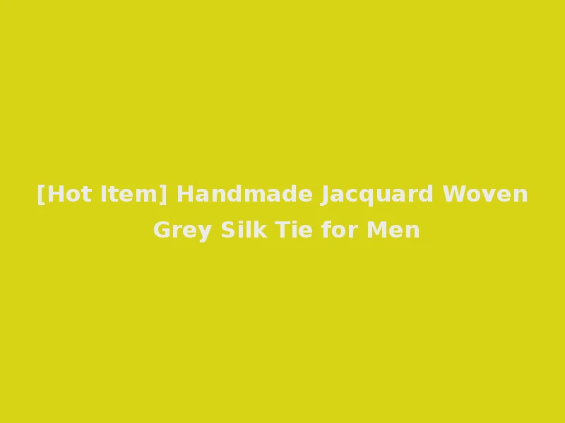[Hot Item] Handmade Jacquard Woven Grey Silk Tie for Men