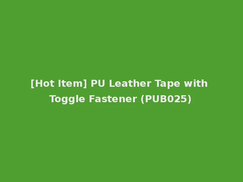 [Hot Item] PU Leather Tape with Toggle Fastener (PUB025)