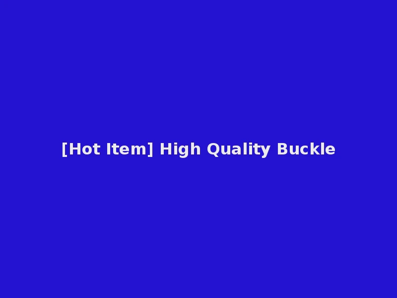 [Hot Item] High Quality Buckle