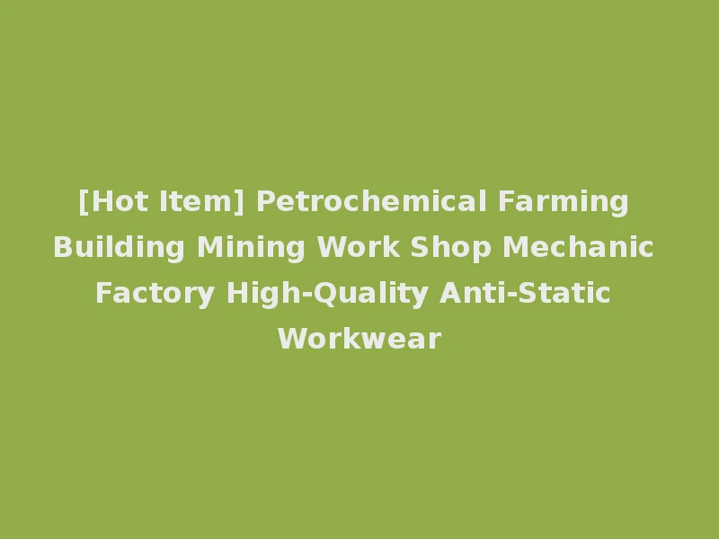 [Hot Item] Petrochemical Farming Building Mining Work Shop Mechanic Factory High-Quality Anti-Static Workwear