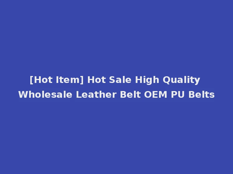 [Hot Item] Hot Sale High Quality Wholesale Leather Belt OEM PU Belts