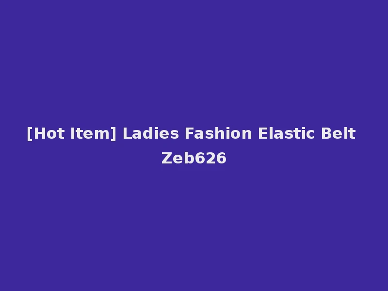 [Hot Item] Ladies Fashion Elastic Belt Zeb626