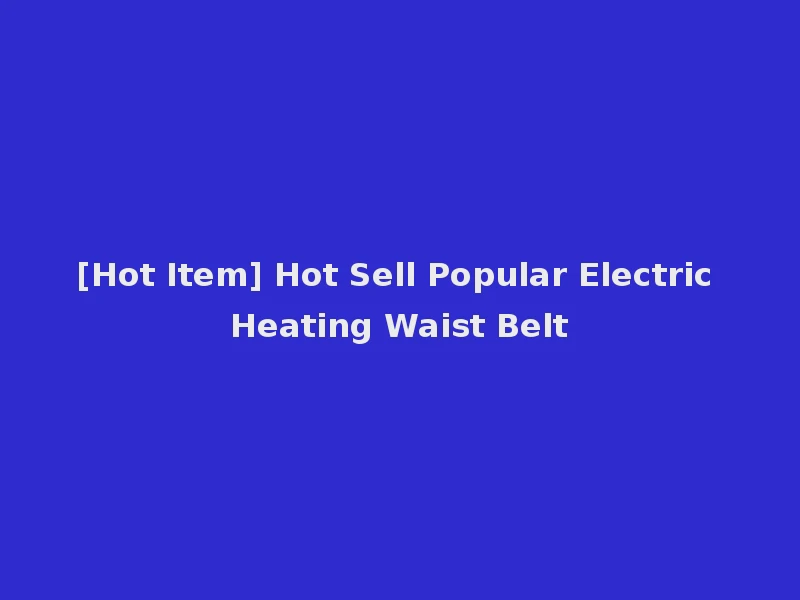 [Hot Item] Hot Sell Popular Electric Heating Waist Belt