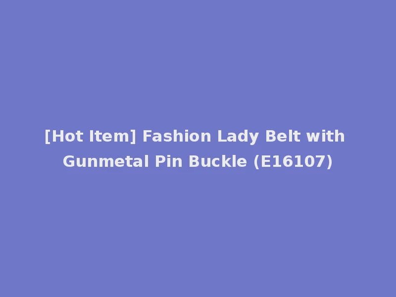 [Hot Item] Fashion Lady Belt with Gunmetal Pin Buckle (E16107)