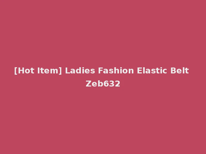 [Hot Item] Ladies Fashion Elastic Belt Zeb632