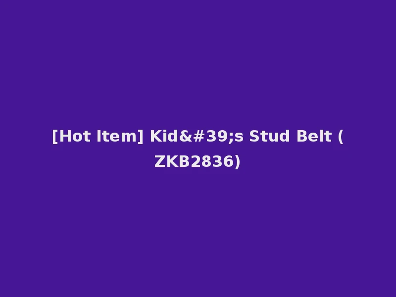 [Hot Item] Kid's Stud Belt (ZKB2836)