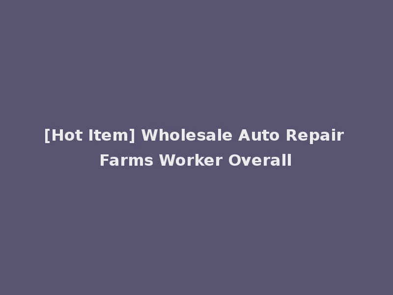 [Hot Item] Wholesale Auto Repair Farms Worker Overall