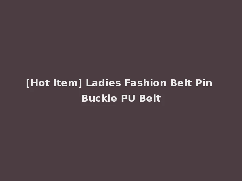 [Hot Item] Ladies Fashion Belt Pin Buckle PU Belt