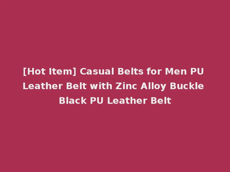 [Hot Item] Casual Belts for Men PU Leather Belt with Zinc Alloy Buckle Black PU Leather Belt