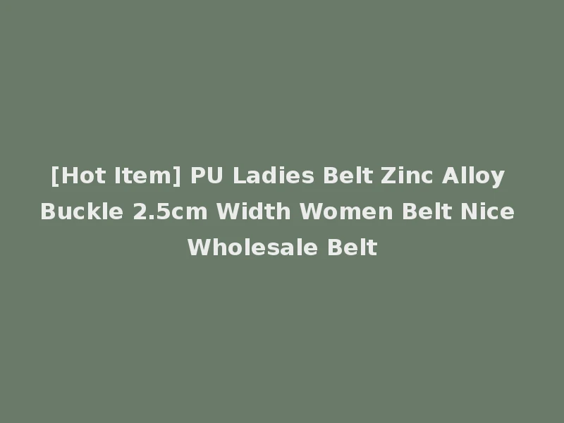 [Hot Item] PU Ladies Belt Zinc Alloy Buckle 2.5cm Width Women Belt Nice Wholesale Belt