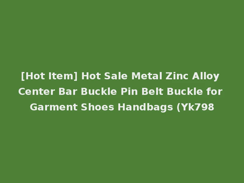 [Hot Item] Hot Sale Metal Zinc Alloy Center Bar Buckle Pin Belt Buckle for Garment Shoes Handbags (Yk798