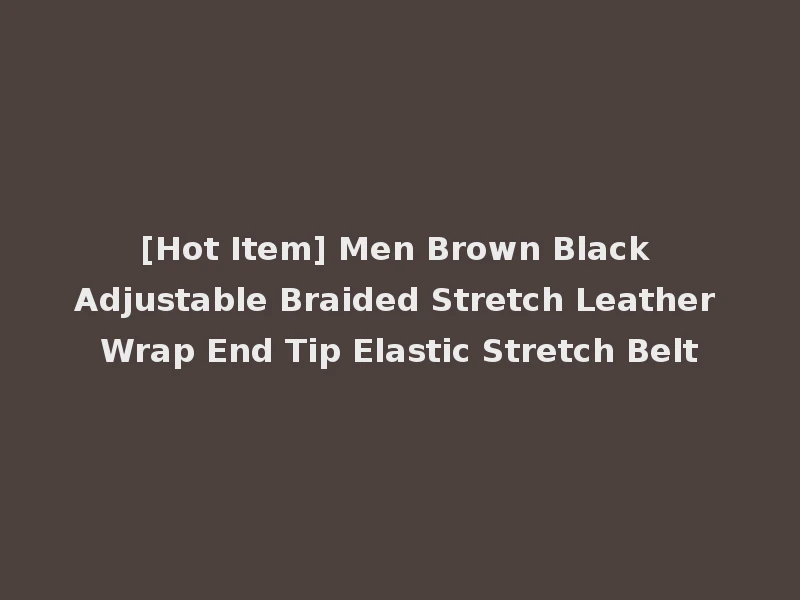 [Hot Item] Men Brown Black Adjustable Braided Stretch Leather Wrap End Tip Elastic Stretch Belt