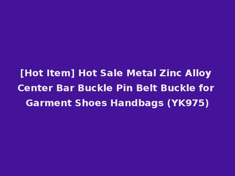 [Hot Item] Hot Sale Metal Zinc Alloy Center Bar Buckle Pin Belt Buckle for Garment Shoes Handbags (YK975)