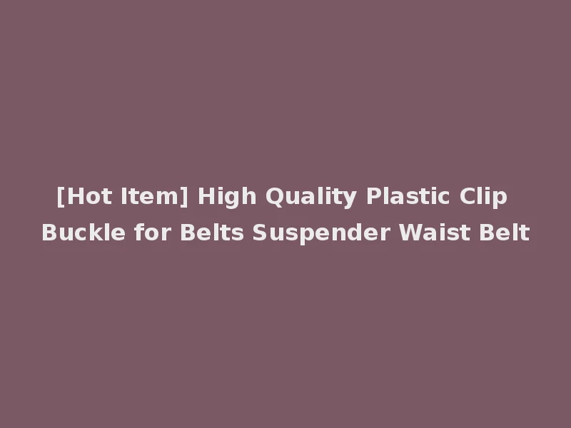 [Hot Item] High Quality Plastic Clip Buckle for Belts Suspender Waist Belt