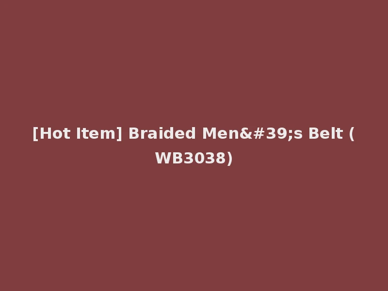 [Hot Item] Braided Men's Belt (WB3038)