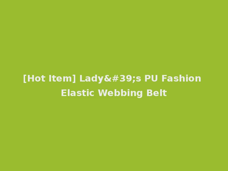 [Hot Item] Lady's PU Fashion Elastic Webbing Belt